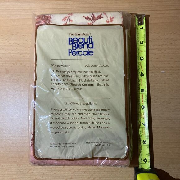NOS unopened package Set of 2 Vintage Tastemaker standard size pillowcases - Picture 2 of 3